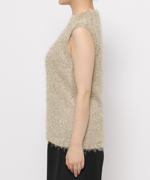 Andemiu(アンデミュウ)の「シャギースタンドノースリーブニット146816(ニット/セーター・レディース・アイボリー/グレー/ブルー・FREE)」の12枚目の写真