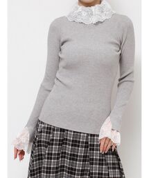 merry jenny | レースリブニット(ニット/セーター)