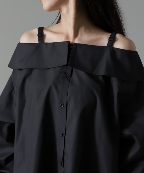 セール】オフショルダーデザインシャツ（シャツ/ブラウス）｜NANO