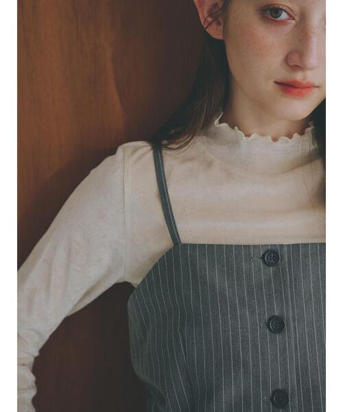 so4u（ソーフォーユー）の「ピンストライプビスチェ（シャツ/ブラウス・レディース・ベージュ/グレー・F）」の10枚目の写真