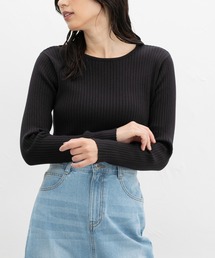 ラメ入りリブニット