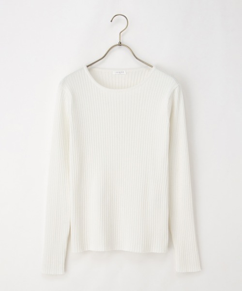 Honeys（ハニーズ）の「ラメ入りリブニット（ニット/セーター・レディース・ブルー/アイボリー/ブラック/グレイッシュベージュ・S/M/L/LL）」の15枚目の写真