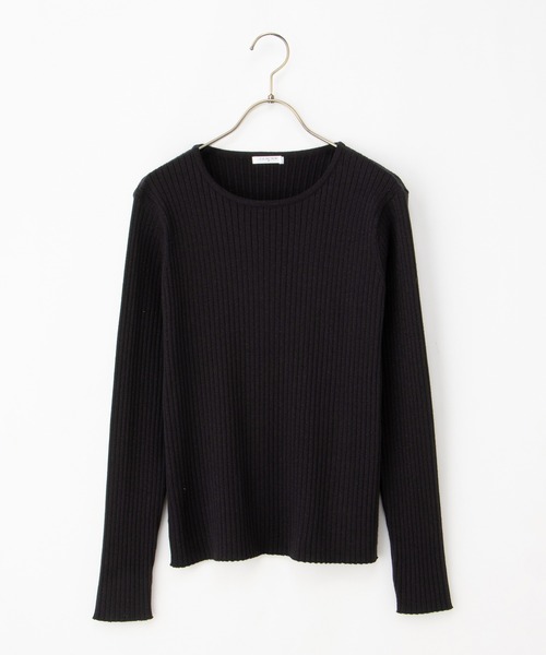 Honeys（ハニーズ）の「ラメ入りリブニット（ニット/セーター・レディース・ブルー/アイボリー/ブラック/グレイッシュベージュ・S/M/L/LL）」の17枚目の写真