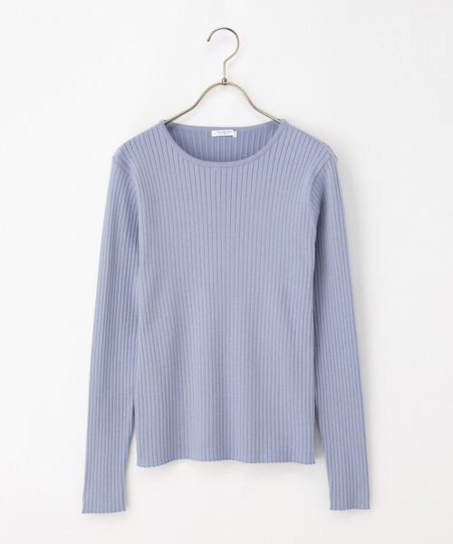 Honeys（ハニーズ）の「ラメ入りリブニット（ニット/セーター・レディース・ブルー/アイボリー/ブラック/グレイッシュベージュ・S/M/L/LL）」の19枚目の写真