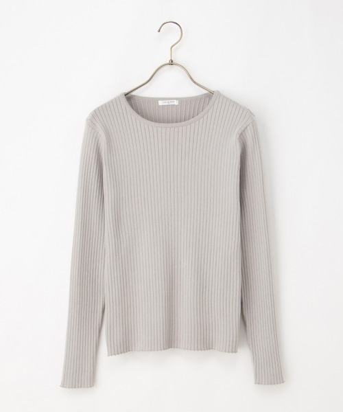 Honeys（ハニーズ）の「ラメ入りリブニット（ニット/セーター・レディース・ブルー/アイボリー/ブラック/グレイッシュベージュ・S/M/L/LL）」の21枚目の写真