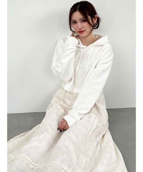 RESEXXY（リゼクシー）の「パフロゴスウェットプルオーバー（スウェット・レディース・グレー/ブラック/ホワイト・FREE）」の5枚目の写真