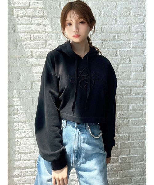 RESEXXY（リゼクシー）の「パフロゴスウェットプルオーバー（スウェット・レディース・グレー/ブラック/ホワイト・FREE）」の7枚目の写真