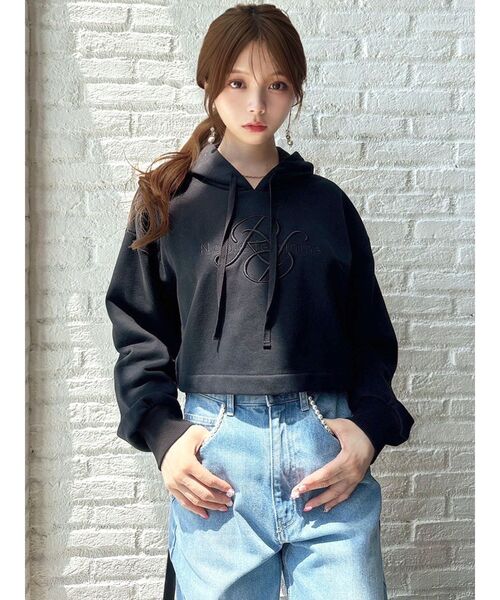 RESEXXY（リゼクシー）の「パフロゴスウェットプルオーバー（スウェット・レディース・グレー/ブラック/ホワイト・FREE）」の8枚目の写真