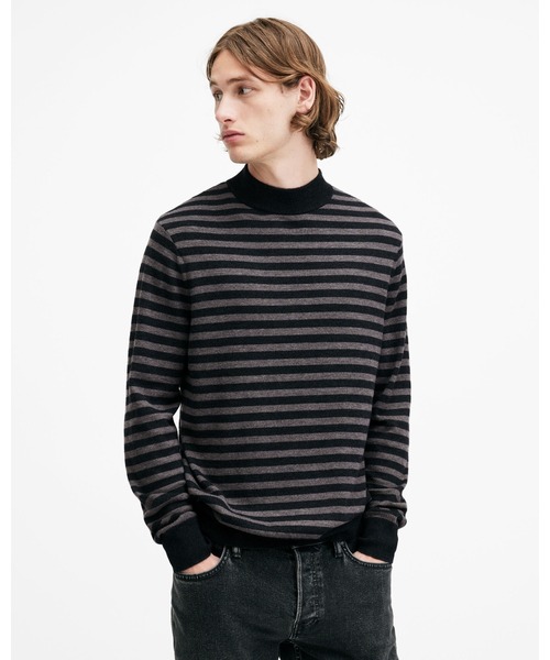 セール】ANDI MOCK NECK STRIPED JUMPER | ANDI モック ネック