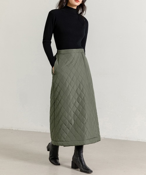 セール】レディース 3WAYで巻いたり羽織ったり。キルティングロング