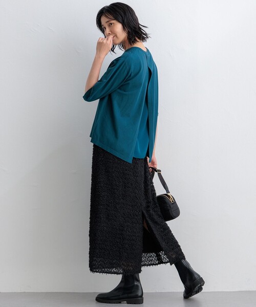 23区(ニジュウサンク)の「【洗える】ヘアリーカットジャカード スカート(スカート・レディース・ブラック系/ベージュ系・30/32/34)」の8枚目の写真