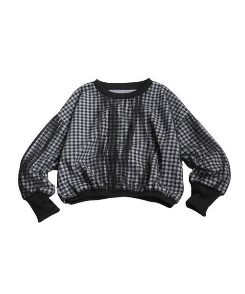 antiqua（アンティカ）の「ギンガムチェックシアートップス（Tシャツ/カットソー・キッズ・ブラック/レッド・150/160）」の20枚目の写真