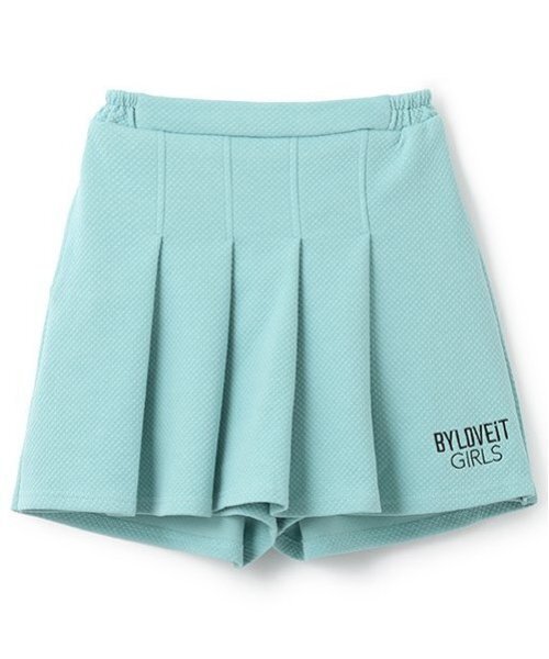 by LOVEiT（バイラビット）の「キルト風ジャカードスカパン（スカート・キッズ・ブルーグレー/オフホワイト/ブラック・120cm/130cm/140cm/150cm/160cm）」の3枚目の写真