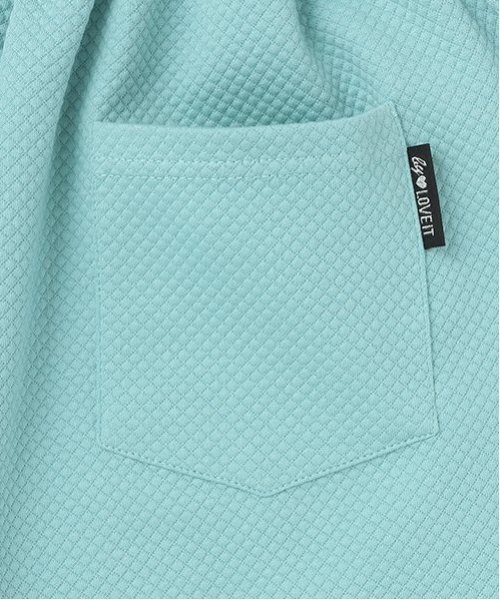 by LOVEiT（バイラビット）の「キルト風ジャカードスカパン（スカート・キッズ・ブルーグレー/オフホワイト/ブラック・120cm/130cm/140cm/150cm/160cm）」の9枚目の写真