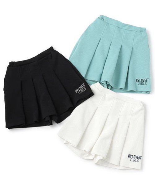 by LOVEiT（バイラビット）の「キルト風ジャカードスカパン（スカート・キッズ・ブルーグレー/オフホワイト/ブラック・120cm/130cm/140cm/150cm/160cm）」の11枚目の写真