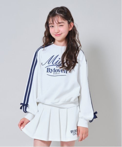 by LOVEiT（バイラビット）の「キルト風ジャカードスカパン（スカート・キッズ・ブルーグレー/オフホワイト/ブラック・120cm/130cm/140cm/150cm/160cm）」の12枚目の写真