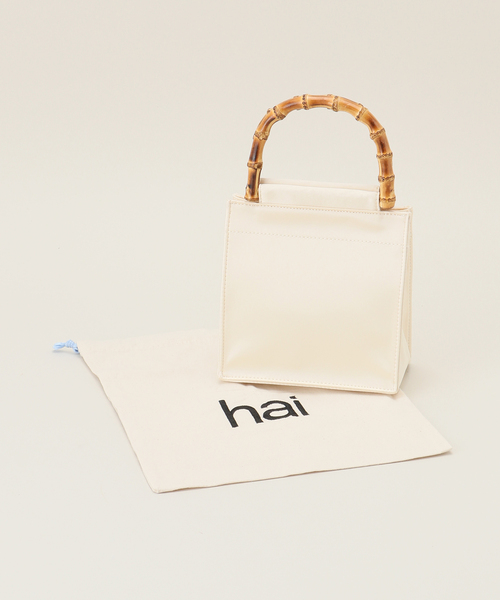 hai（ハイ）の「hai/ハイ Bamboo Bag（ハンドバッグ・レディース・ブラック/アイボリー・FREE）」の11枚目の写真