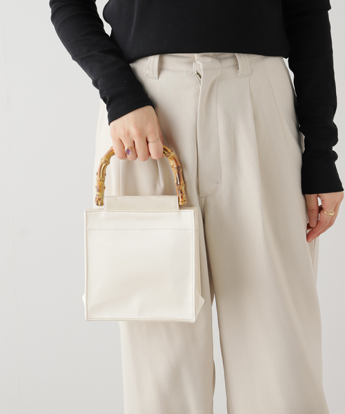 hai（ハイ）の「hai/ハイ Bamboo Bag（ハンドバッグ・レディース・ブラック/アイボリー・FREE）」の12枚目の写真