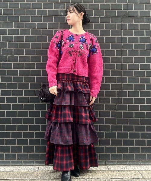 ROSE BUD（ローズバッド）の「チェックティアードスカート（スカート