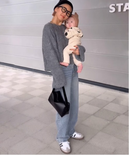 La-gemme（ラジェム）の「メランジニットトップス（ニット/セーター・レディース・グレー/ブラック/ベージュ/ブラウン/ピンク/レッド・フリー）」の15枚目の写真