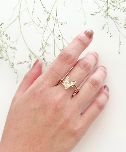 Distortion Bijou heart ring