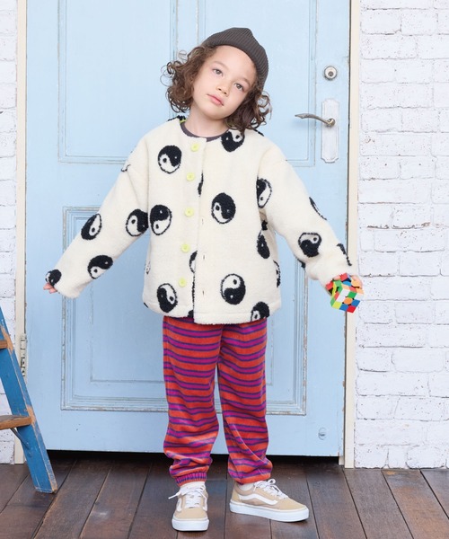 HOGAN RANCH WEAR（ホーガンランチウエア）の「ソウガラジャガードボアジャケット（その他アウター・キッズ・ライトブルー/ブラック/オフホワイト/レッド/オレンジ/ライトグリーン・90/100/110/120/80/130）」の9枚目の写真