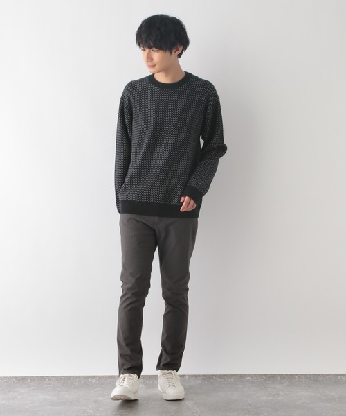 GLOBAL WORK(グローバルワーク)の「メルティ柄プルオーバー/116367(ニット/セーター・メンズ・ブラック/ホワイト/ネイビー・X-LARGE/LARGE/SMALL/MEDIUM)」の9枚目の写真