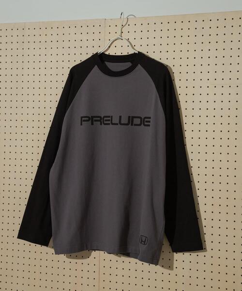 SENSE OF PLACE by URBAN RESEARCH(センスオブプレイスバイアーバンリサーチ)の「HONDA Raglan Long-Sleeve T-shirts(Tシャツ/カットソー・メンズ・チャコールグレー/ライトグレー・MEDIUM/LARGE)」の2枚目の写真