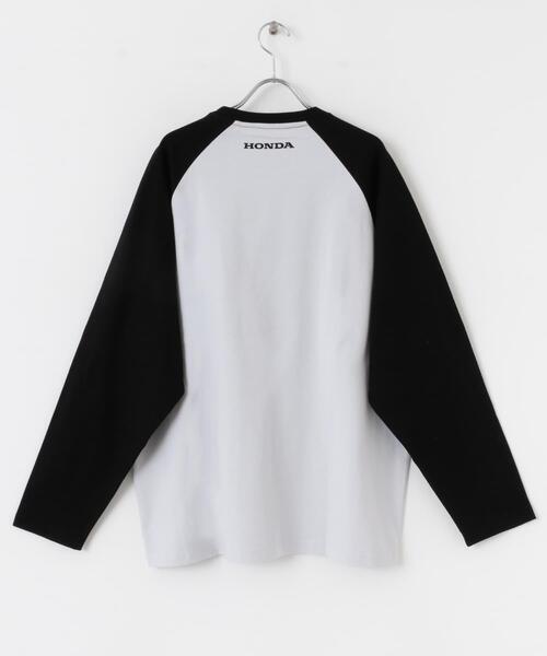 SENSE OF PLACE by URBAN RESEARCH(センスオブプレイスバイアーバンリサーチ)の「HONDA Raglan Long-Sleeve T-shirts(Tシャツ/カットソー・メンズ・チャコールグレー/ライトグレー・MEDIUM/LARGE)」の3枚目の写真