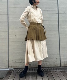 forget-me-nots（フォーゲットミーノッツ）の「マキシ丈 シャツワンピース FMN-24AW-OP-001（シャツワンピース）」