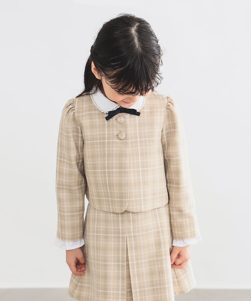 B:MING by BEAMS（ビーミングバイビームス）の「【フォーマル・セレモニー】 ボレロ 2025SS（100～130cm）（カーディガン/ボレロ・キッズ・ベージュ/ネイビー・130/120/110/100）」の6枚目の写真