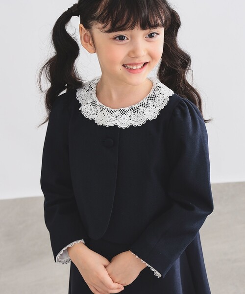 B:MING by BEAMS（ビーミングバイビームス）の「【フォーマル・セレモニー】 ボレロ 2025SS（100～130cm）（カーディガン/ボレロ・キッズ・ベージュ/ネイビー・130/120/110/100）」の2枚目の写真