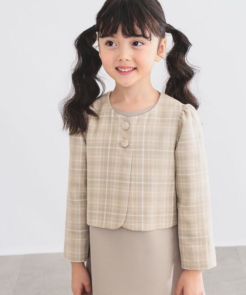 B:MING by BEAMS（ビーミングバイビームス）の「【フォーマル・セレモニー】 ボレロ 2025SS（100～130cm）（カーディガン/ボレロ・キッズ・ベージュ/ネイビー・130/120/110/100）」の3枚目の写真