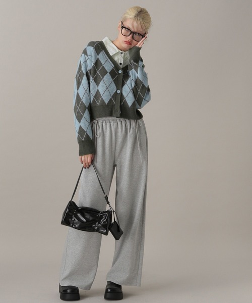 FOREVER 21（フォーエバー トゥエンティーワン）の「【2024FW】アーガイルニットカーディガン（カーディガン/ボレロ・レディース・ネイビー/グレー・FREE）」の12枚目の写真
