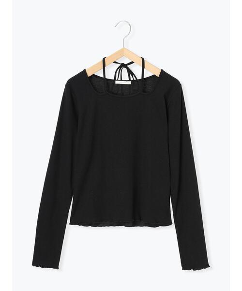 ehka sopo（エヘカソポ）の「バックリボンカットソー（Tシャツ/カットソー・レディース・ブラック/オフホワイト/ベージュ・F）」の13枚目の写真