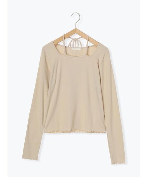 ehka sopo（エヘカソポ）の「バックリボンカットソー（Tシャツ/カットソー・レディース・ブラック/オフホワイト/ベージュ・F）」の15枚目の写真