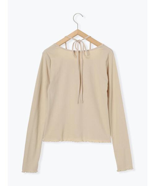 ehka sopo（エヘカソポ）の「バックリボンカットソー（Tシャツ/カットソー・レディース・ブラック/オフホワイト/ベージュ・F）」の16枚目の写真