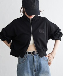 裏毛ショートブルゾン