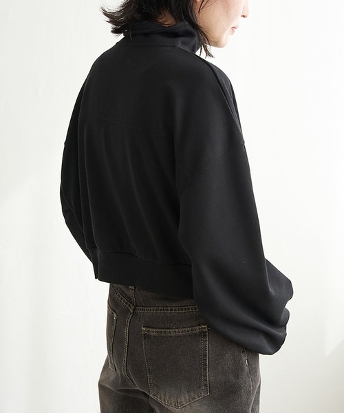 VENCEEXCHANGE（ヴァンスエクスチェンジ）の「裏毛ショートブルゾン（パーカー・レディース・グレー系その他/ブラック/ライトグレー/ネイビー・FREE）」の20枚目の写真