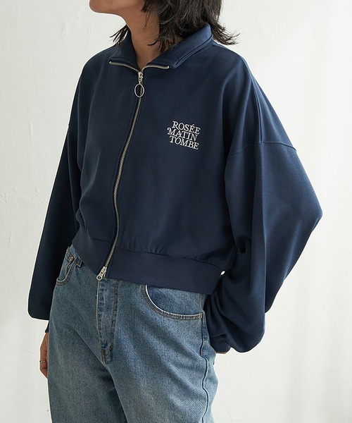 VENCEEXCHANGE（ヴァンスエクスチェンジ）の「裏毛ショートブルゾン（パーカー・レディース・グレー系その他/ブラック/ライトグレー/ネイビー・FREE）」の7枚目の写真