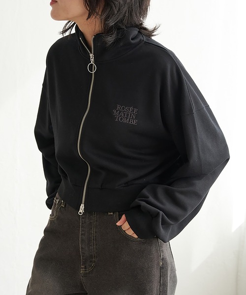 VENCEEXCHANGE（ヴァンスエクスチェンジ）の「裏毛ショートブルゾン（パーカー・レディース・グレー系その他/ブラック/ライトグレー/ネイビー・FREE）」の19枚目の写真