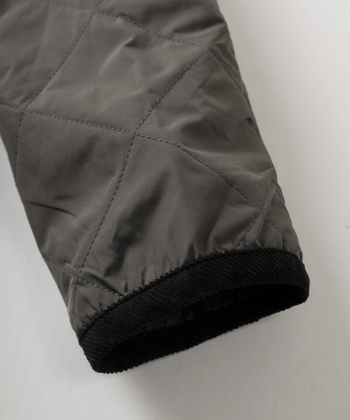 make a ray!(メイク ア レイ!)の「コーデュロイカラー&パイピングデザイン ビッグシルエット キルティングジャケット/ラグランスリーブ(ブルゾン・メンズ・ダークネイビー/ブラック/チャコールグレー・M/L/XL)」の10枚目の写真