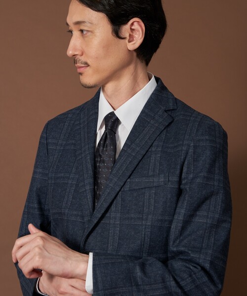 【セール】起毛TRジャージジャケット 【セットアップ可/ビジネス対応/ストレッチ】（テーラードジャケット）｜THE SHOP TK （ザ ショップ ティーケー ） 7,550円