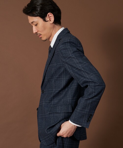 THE SHOP TK (ザ ショップ ティーケー )の「◆起毛TRジャージジャケット 【セットアップ可/ビジネス対応/ストレッチ】(テーラードジャケット・メンズ・ダークブラウン系1/グレー系その他2/ネイビー系1・02/01/04/03)」の5枚目の写真