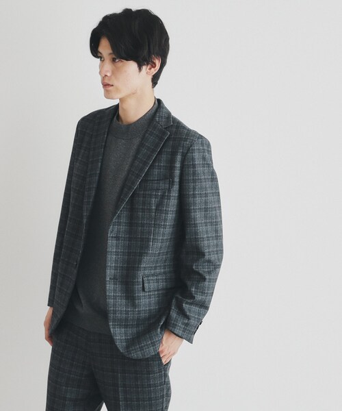 THE SHOP TK (ザ ショップ ティーケー )の「◆起毛TRジャージジャケット 【セットアップ可/ビジネス対応/ストレッチ】(テーラードジャケット・メンズ・ダークブラウン系1/グレー系その他2/ネイビー系1・02/01/04/03)」の7枚目の写真