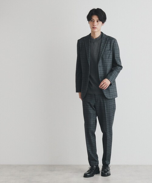 THE SHOP TK (ザ ショップ ティーケー )の「◆起毛TRジャージジャケット 【セットアップ可/ビジネス対応/ストレッチ】(テーラードジャケット・メンズ・ダークブラウン系1/グレー系その他2/ネイビー系1・02/01/04/03)」の9枚目の写真