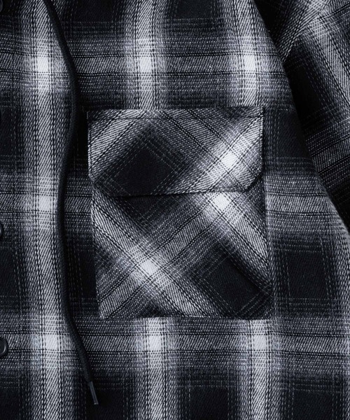 ADAMASTE（アダマスト）の「check shirt hoodie - チェックシャツフーディ（シャツ/ブラウス・メンズ・レッド/ブラック・MEDIUM/LARGE）」の21枚目の写真