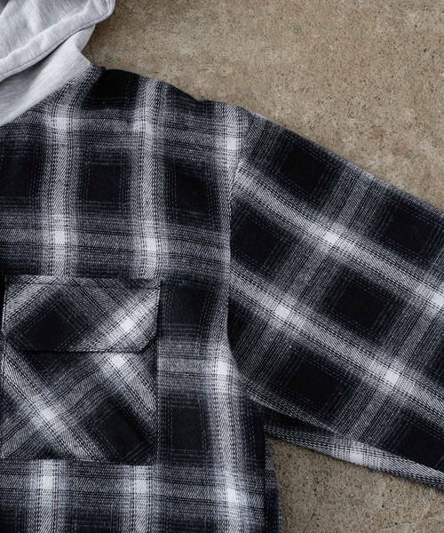 ADAMASTE（アダマスト）の「check shirt hoodie - チェックシャツフーディ（シャツ/ブラウス・メンズ・レッド/ブラック・MEDIUM/LARGE）」の22枚目の写真