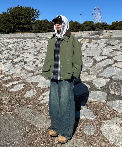 ADAMASTE（アダマスト）の「check shirt hoodie - チェックシャツフーディ（シャツ/ブラウス・メンズ・レッド/ブラック・MEDIUM/LARGE）」の8枚目の写真