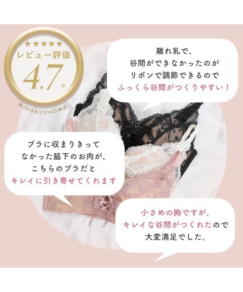 aimerfeel(エメフィール)の「【ブラショーツセット】プリンセスバスト 超盛ブラ(R) ブラジャー&ショーツ(ブラ&ショーツ・レディース・ピンク/ブラック/チャコールグレー/グレイッシュブルー・B65/C65/D65/E65/B70/C70/D70/E70/B75/C75/D75/E75)」の20枚目の写真